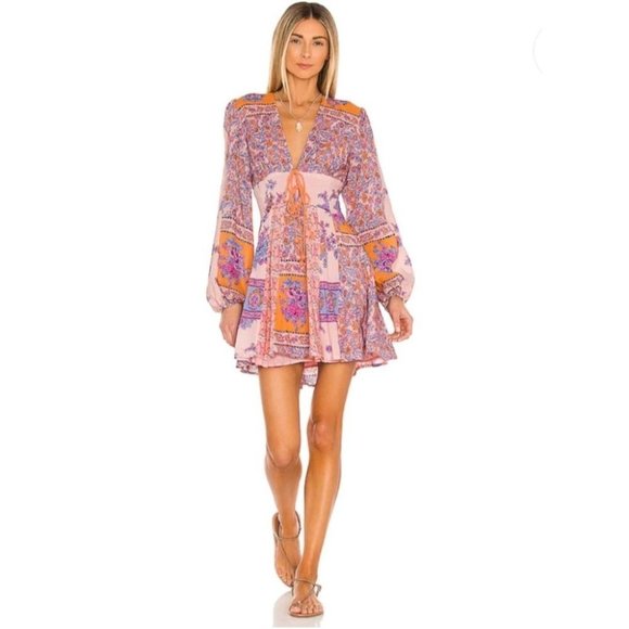 Free People Dresses & Skirts - Free People Mixin' It Up Mini Dress in Peach